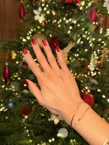 retouche en polygel liquide et effet cateye